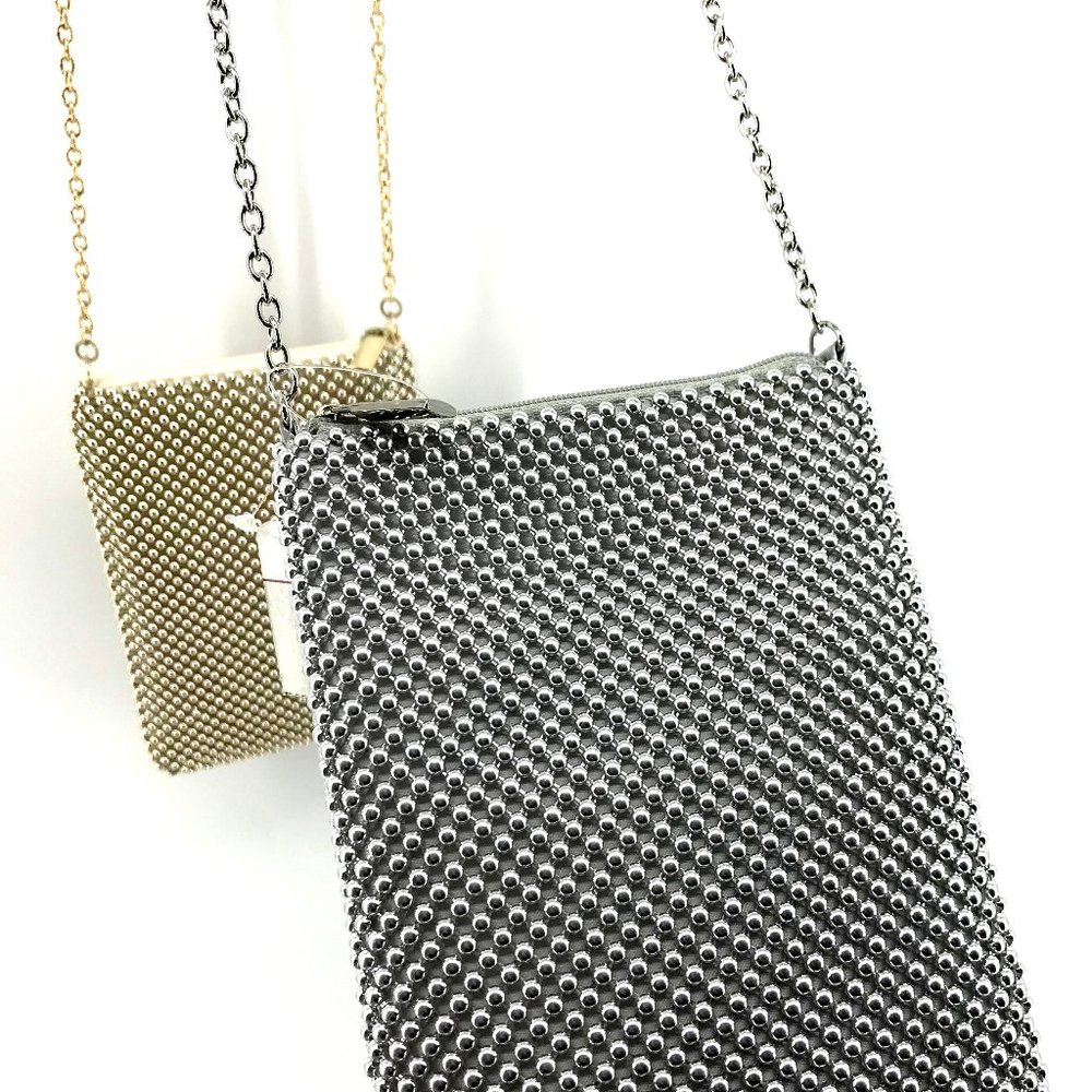 MUNDI🌺Sparkle Mesh Ball Clutch Crossbody Bag - Picture 8 of 8